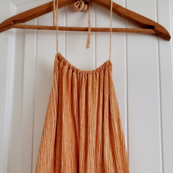 Lulu's yellow ruffled halter dress - Picture 4 of 6